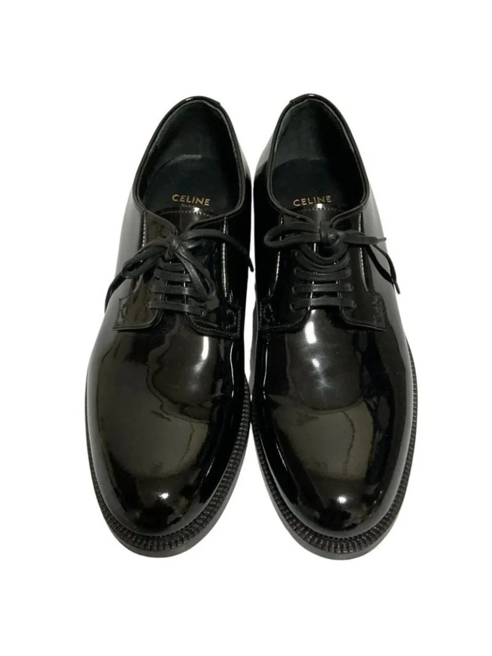 Celine Patent Leather Enamel Lace Up Shoes 39 - Picture 2 of 8